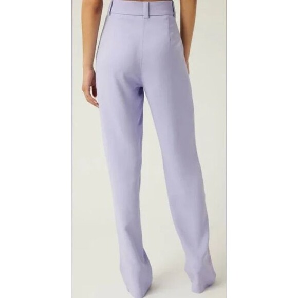 NEW Revolve Lita by Ciara Dress Pants Trousers Wide Leg High Waist Lilac Size 10 - Picture 6 of 14